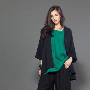 Kaliyana Black Short Kimono Jacket 1 L XL